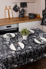 Скатертина на стіл Breakfast black ПРОВАНС, 120х136см 039621