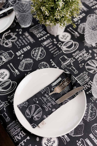 Чохол для столових приладів Breakfast black ПРОВАНС, 24х10см 039661