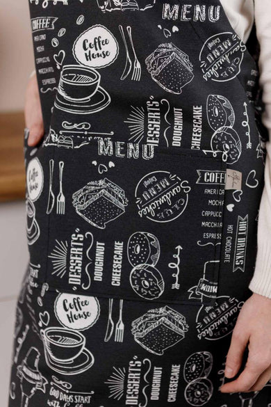 Кухонний фартух Breakfast black ПРОВАНС, універсальний 039627