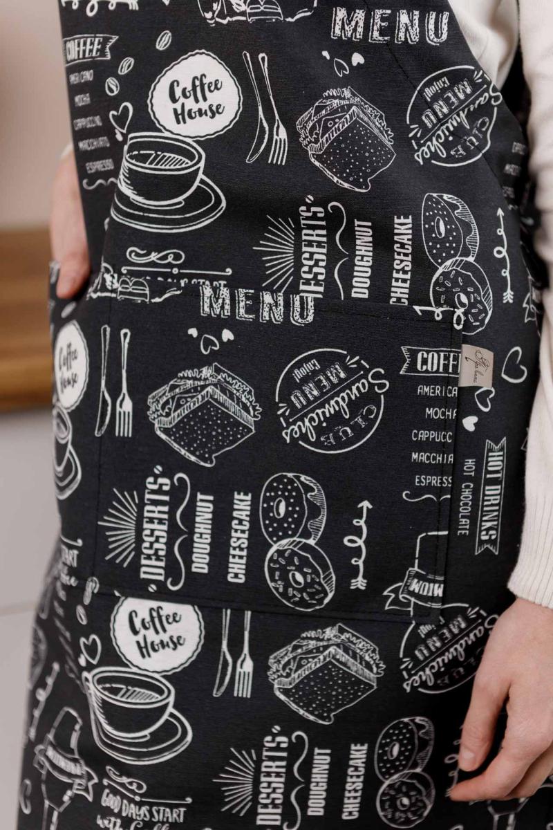 Кухонний фартух Breakfast black Прованс