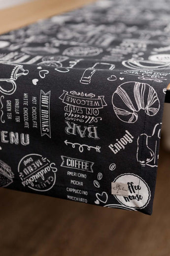 Доріжка на стіл Breakfast black ПРОВАНС, 40х120см 039617