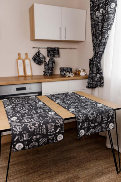 Доріжка на стіл Breakfast black ПРОВАНС, 40х120см 039617