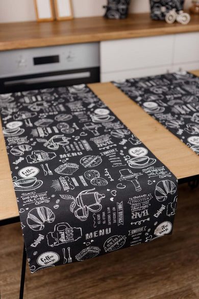 Доріжка на стіл Breakfast black ПРОВАНС, 40х120см 039617