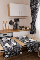 Доріжка на стіл Breakfast black ПРОВАНС, 40х120см 039617