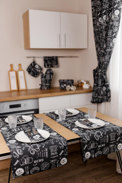 Доріжка на стіл Breakfast black ПРОВАНС, 40х120см 039617
