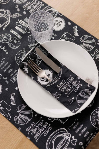 Доріжка на стіл Breakfast black ПРОВАНС, 40х120см 039617