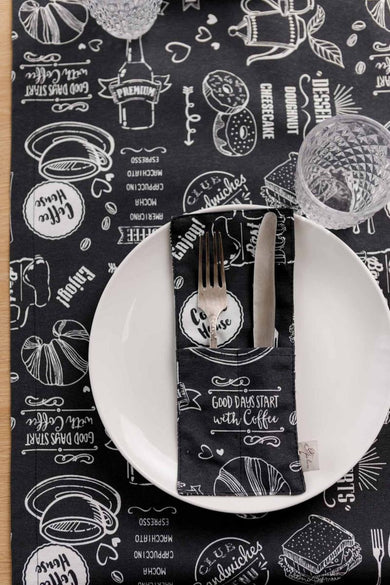 Чохол для столових приладів Breakfast black ПРОВАНС, 24х10см 039661