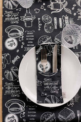 Чохол для столових приладів Breakfast black ПРОВАНС, 24х10см 039661