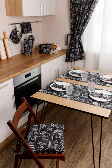 Подушка для стільця Breakfast black ПРОВАНС, 40х40см 039483