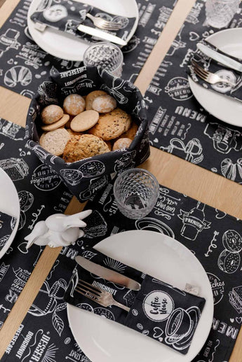 Універсальний кошик для зберігання Breakfast black ПРОВАНС, 14х16х15см 039625