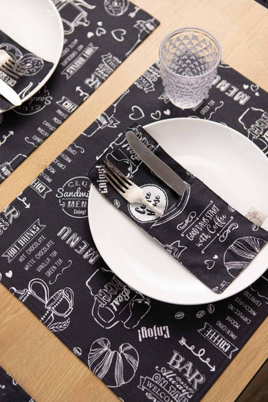Чохол для столових приладів Breakfast black ПРОВАНС, 24х10см 039661