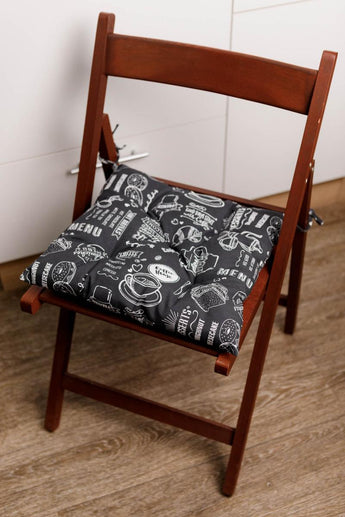 Подушка для стільця Breakfast black ПРОВАНС, 40х40см 039483