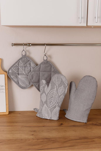 Кухонна прихватка Листя сіра ПРОВАНС, 20х20см 039518