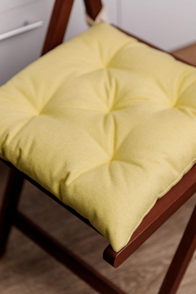 Подушка на стілець MANCHESTER лимонна ПРОВАНС, 40х40см 039471