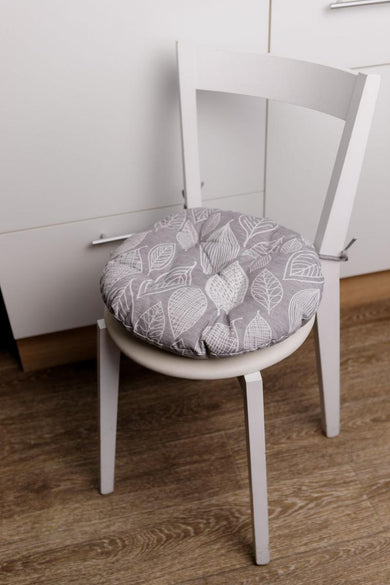 Подушка кругла для стільця Листя ПРОВАНС, D40см 039492