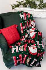 Новорічний плед в'язаний 