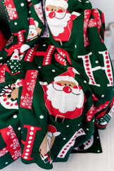 Новорічний плед в'язаний 