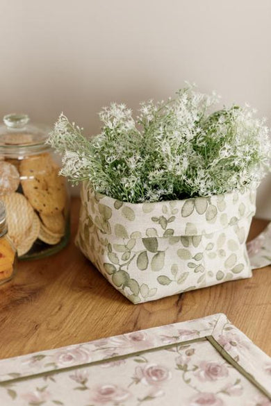 Хлібниця декоративна Тереза листочки ПРОВАНС, 21х21х11см 034559