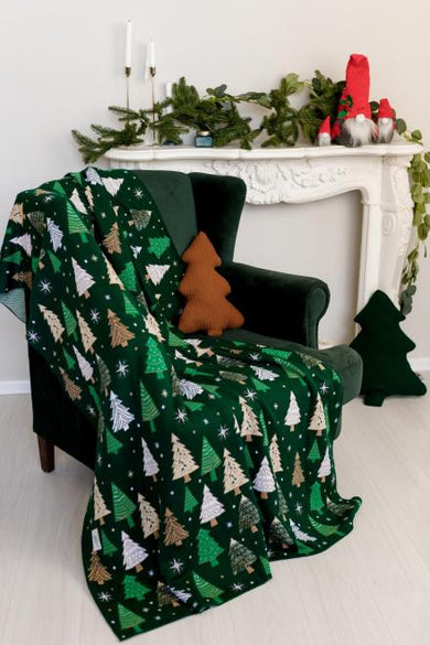 Новорічний плед в'язаний Ялиночка ПРОВАНС, 130х170см 037503