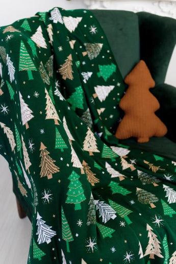 Новорічний плед в'язаний Ялиночка ПРОВАНС, 130х170см 037503