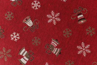 Доріжка новорічна на стіл Дзвіночки на червоному ПРОВАНС, 40х140см 036822