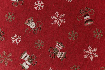 Доріжка новорічна на стіл Дзвіночки на червоному ПРОВАНС, 40х180см 036828