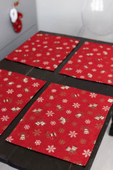 Серветка новорічна Дзвіночки на червоному ПРОВАНС, 35х45см 036840