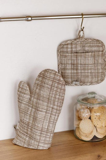 Рукавичка для кухні Тереза клітинка ПРОВАНС, 32х15см 034538