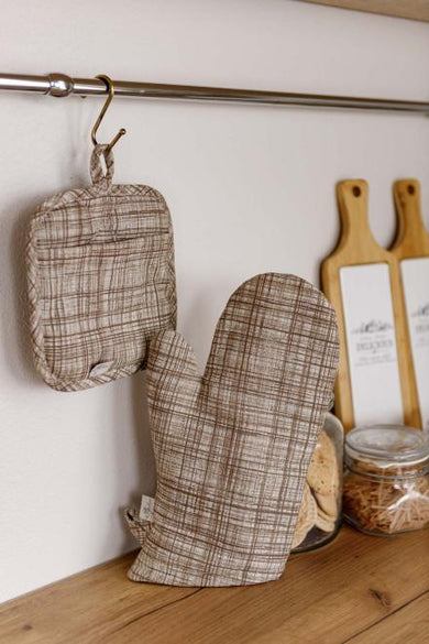 Рукавичка для кухні Тереза клітинка ПРОВАНС, 32х15см 034538