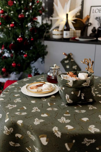 Кошик для зберігання Шапочки на зеленому ПРОВАНС, 18х18х14см 036832