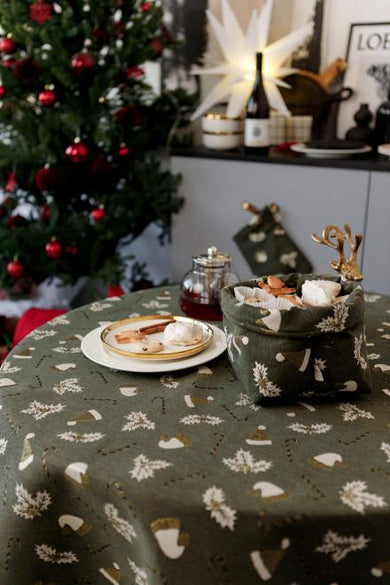 Кошик для зберігання Шапочки на зеленому ПРОВАНС, 18х18х14см 036832