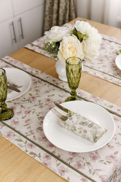 Доріжка на стіл Тереза з подвійним кантом ПРОВАНС, 40х140см 034454