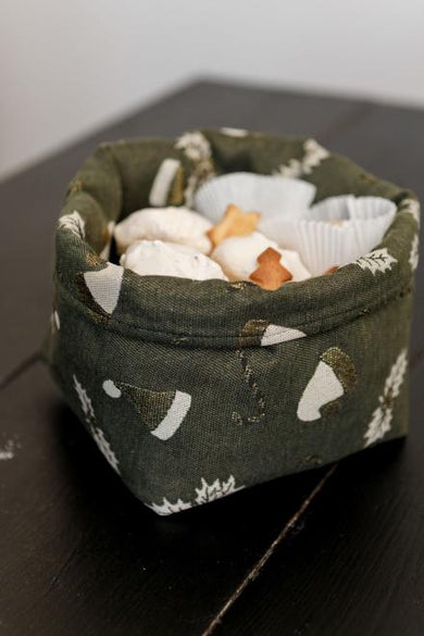 Кошик для зберігання Шапочки на зеленому ПРОВАНС, 18х18х14см 036832