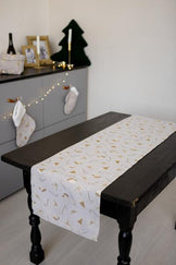 Доріжка новорічна на стіл Шапочки на бежевому ПРОВАНС, 40х140см 036818