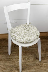 Кругла подушка на стілець Тереза Листочки ПРОВАНС, D40см 034533