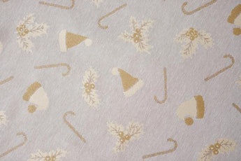 Доріжка новорічна на стіл Шапочки на бежевому ПРОВАНС, 40х180см 036824