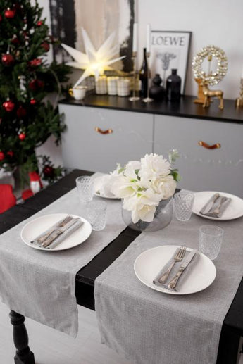 Раннер святковий Перлина Сірий ПРОВАНС, 40х140см 037575