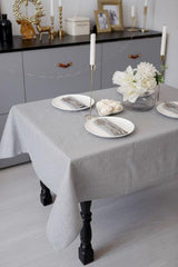Скатертина святкова Перлина Сіра ПРОВАНС, 132х220см 037598
