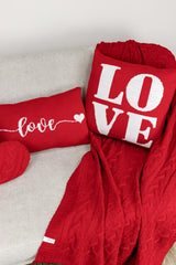 Декоративна подушка вʼязана Love Прованс, 45х45 см