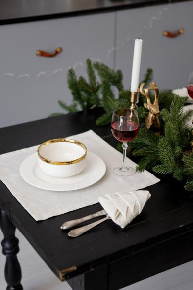 Серветка святкова Перлина Біла ПРОВАНС, 40х40см 037588