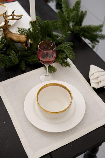 Набір святкових серветок для сервірування Перлина White ПРОВАНС, 40х40см 038496