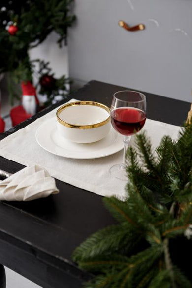 Серветка святкова Перлина Біла ПРОВАНС, 40х40см 037588