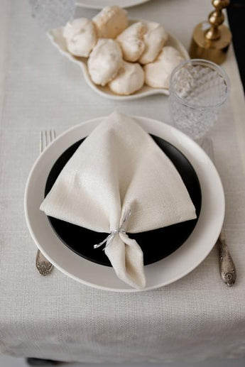 Серветка святкова Перлина Біла ПРОВАНС, 40х40см 037588