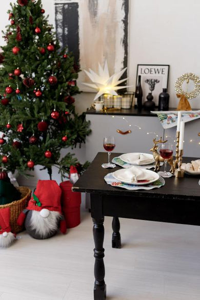 Новорічна кругла серветка Різдвяне багаття ПРОВАНС, D35см 036429