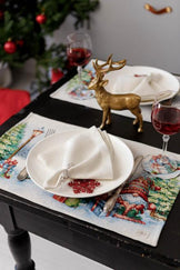 Новорічна гобеленова серветка Різдвяне багаття ПРОВАНС, 30х50см 036427