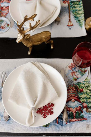 Новорічна гобеленова серветка Різдвяне багаття ПРОВАНС, 30х50см 036427