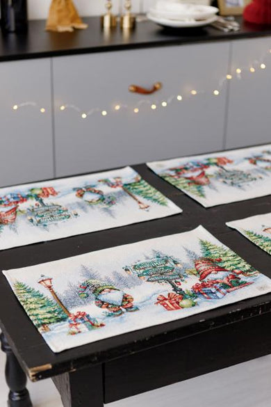 Новорічна гобеленова серветка Різдвяне багаття ПРОВАНС, 30х50см 036427