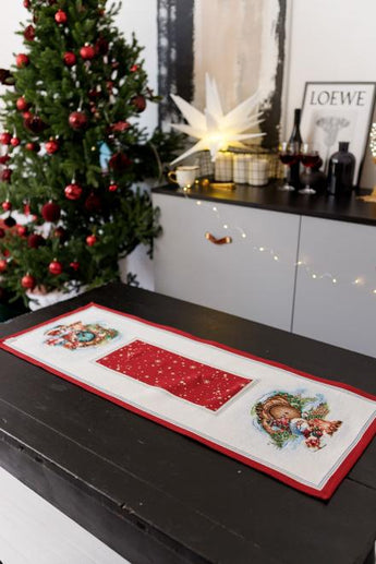 Ранер гобеленовий новорічний Різдвяне багаття ПРОВАНС, 40х140см 036425