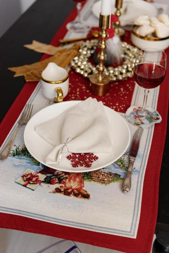 Ранер гобеленовий новорічний Різдвяне багаття ПРОВАНС, 35х100см 036899