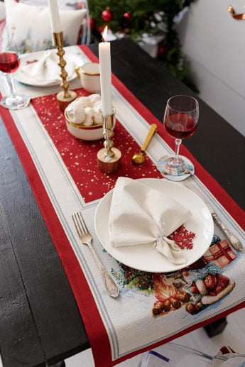 Ранер гобеленовий новорічний Різдвяне багаття ПРОВАНС, 35х100см 036899